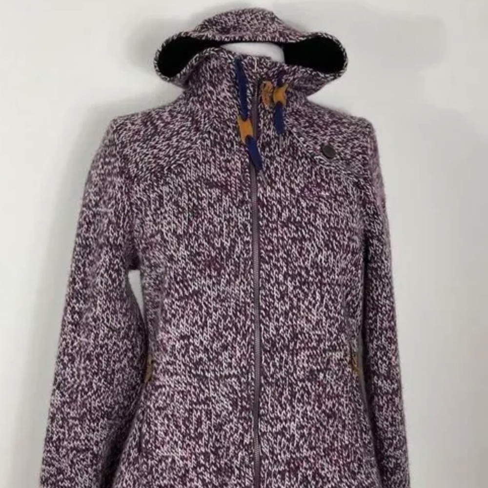 Eider La Clusaz Virgin Wool Ski Jacket Knit Hoodie Coat